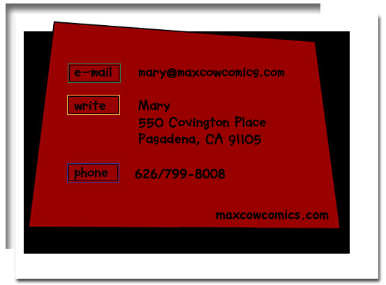 Click Red Center to Email Maxcowcomics